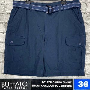 NEW Buffalo Size 36 Belted Rip Stop Cargo Shorts